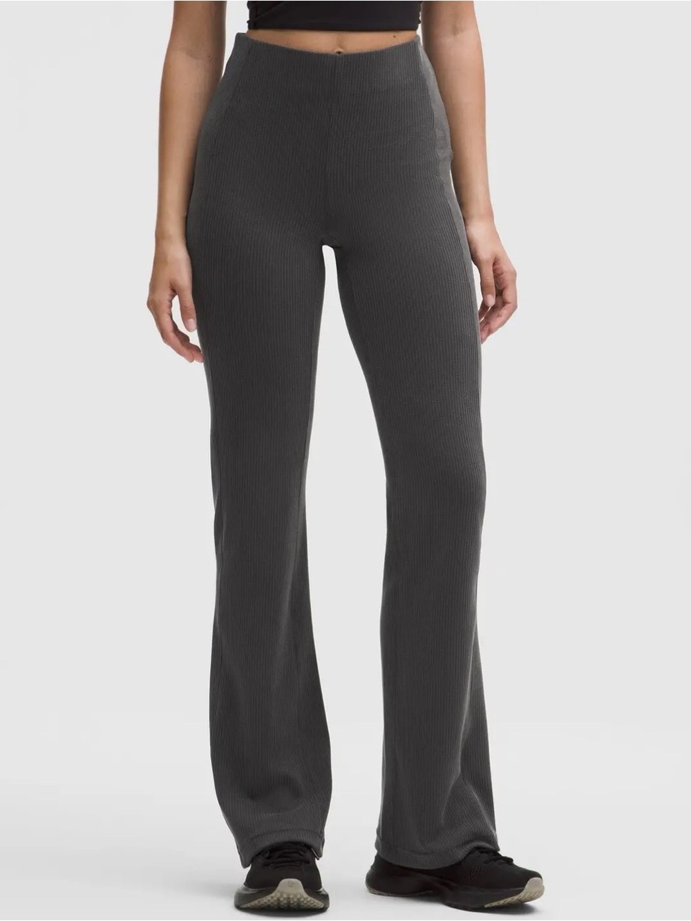 lululemon Ribbed Softstreme Flared Pant Regular in Graphite Grey